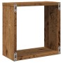 Estantes cubo de pared 4 uds madera envejecida 30x15x30 cm de , Estantes y estanterías - Ref: Foro24-856577, Precio: 43,94 €,...