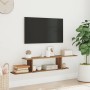 Estante de pared de TV madera roble artesanal 125x18x23 cm de , Estantes y estanterías - Ref: Foro24-856575, Precio: 37,72 €,...