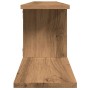 Estante de pared de TV madera roble artesanal 125x18x23 cm de , Estantes y estanterías - Ref: Foro24-856575, Precio: 37,72 €,...