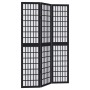 Biombo separador de 3 paneles madera maciza Paulownia negro de , Divisores de ambientes - Ref: Foro24-358766, Precio: 90,81 €...