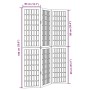 Biombo separador de 3 paneles madera maciza Paulownia negro de , Divisores de ambientes - Ref: Foro24-358766, Precio: 90,81 €...