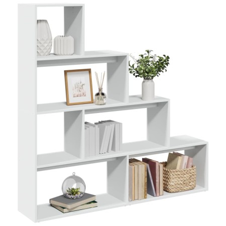 Librería divisora 4 niveles madera blanca 143,5x29x143,5 cm de , Librerías y estanterías - Ref: Foro24-857994, Precio: 82,92 ...