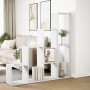 Librería divisora 4 niveles madera blanca 143,5x29x143,5 cm de , Librerías y estanterías - Ref: Foro24-857994, Precio: 82,92 ...