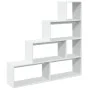 Librería divisora 4 niveles madera blanca 143,5x29x143,5 cm de , Librerías y estanterías - Ref: Foro24-857994, Precio: 76,77 ...