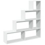 Librería divisora 4 niveles madera blanca 143,5x29x143,5 cm de , Librerías y estanterías - Ref: Foro24-857994, Precio: 82,92 ...