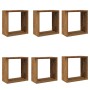 Estantes cubo de pared 6 uds madera envejecida 30x15x30 cm de , Estantes y estanterías - Ref: Foro24-856578, Precio: 53,85 €,...