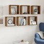 Estantes cubo de pared 6 uds madera envejecida 30x15x30 cm de , Estantes y estanterías - Ref: Foro24-856578, Precio: 53,85 €,...