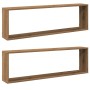Estantes cubo de pared 2 uds madera roble artisan 100x15x30 cm de , Estantes y estanterías - Ref: Foro24-856584, Precio: 37,7...