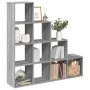 Librería divisora 4 niveles madera gris Sonoma 131,5x29x131,5cm de , Librerías y estanterías - Ref: Foro24-857972, Precio: 87...
