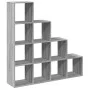 Librería divisora 4 niveles madera gris Sonoma 131,5x29x131,5cm de , Librerías y estanterías - Ref: Foro24-857972, Precio: 87...