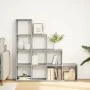 Librería divisora 4 niveles madera gris Sonoma 131,5x29x131,5cm de , Librerías y estanterías - Ref: Foro24-857972, Precio: 87...