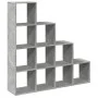 Librería divisora 4 niveles madera gris 131,5x29x131,5 cm de , Librerías y estanterías - Ref: Foro24-857970, Precio: 90,17 €,...