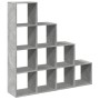 Librería divisora 4 niveles madera gris 131,5x29x131,5 cm de , Librerías y estanterías - Ref: Foro24-857970, Precio: 91,69 €,...