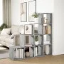 Librería divisora 4 niveles madera gris 131,5x29x131,5 cm de , Librerías y estanterías - Ref: Foro24-857970, Precio: 90,17 €,...