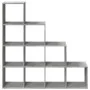 Librería divisora 4 niveles madera gris 131,5x29x131,5 cm de , Librerías y estanterías - Ref: Foro24-857970, Precio: 90,17 €,...