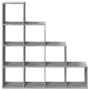 Librería divisora 4 niveles madera gris 131,5x29x131,5 cm de , Librerías y estanterías - Ref: Foro24-857970, Precio: 91,69 €,...