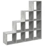 Librería divisora 4 niveles madera gris 131,5x29x131,5 cm de , Librerías y estanterías - Ref: Foro24-857970, Precio: 90,17 €,...