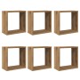 Estantes cubo de pared 6 uds madera roble artisan 30x15x30 cm de , Estantes y estanterías - Ref: Foro24-856581, Precio: 57,21...