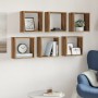 Estantes cubo de pared 6 uds madera roble artisan 30x15x30 cm de , Estantes y estanterías - Ref: Foro24-856581, Precio: 57,21...