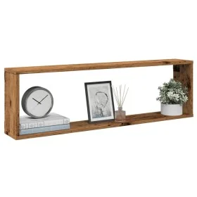 Estantes cubo de pared 4 uds madera envejecida 100x15x30 cm de , Estantes y estanterías - Ref: Foro24-856583, Precio: 57,41 €...