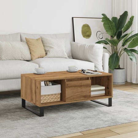 Mesa de centro madera de ingeniería roble artisan 90x50x36,5 cm de , Mesas de centro - Ref: Foro24-857341, Precio: 103,37 €, ...