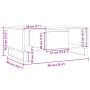 Mesa de centro madera de ingeniería roble artisan 90x50x36,5 cm de , Mesas de centro - Ref: Foro24-857341, Precio: 103,37 €, ...