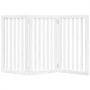 Puerta para perros plegable 3 paneles madera álamo blanca 150cm de , Casetas y cercados para perros - Ref: Foro24-352246, Pre...