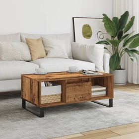 Mesa de centro madera de ingeniería envejecida 90x50x36,5 cm de , Mesas de centro - Ref: Foro24-857340, Precio: 74,49 €, Desc...