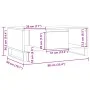 Mesa de centro madera de ingeniería envejecida 90x50x36,5 cm de , Mesas de centro - Ref: Foro24-857340, Precio: 73,33 €, Desc...