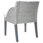 Silla de comedor con cojín ratán natural gris en Sillas de comedor | Comprar online en Foru.es