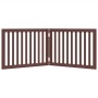 Puerta para perros plegable 2 paneles madera álamo marrón 160cm de , Casetas y cercados para perros - Ref: Foro24-352264, Pre...