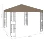 Cenador gris taupe 3x3 m de , Carpas y cenadores - Ref: Foro24-312257, Precio: 236,24 €, Descuento: %