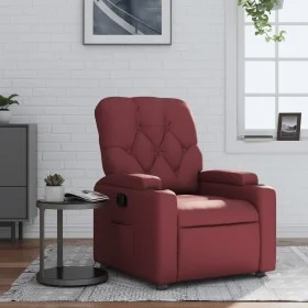 Sillón reclinable de cuero sintético rojo tinto de , Sillones - Ref: Foro24-372507, Precio: 198,61 €, Descuento: %