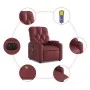Roter Kunstleder-Massagesessel mit Liegefunktion von , Sessel - Ref: Foro24-3204769, Preis: 237,66 €, Rabatt: %