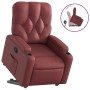 Sillón reclinable elevable cuero artificial rojo tinto de , Sillones - Ref: Foro24-3204776, Precio: 273,34 €, Descuento: %