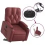 Reclining and lift-up armchair in artificial red wine leather. by , Armchairs - Ref: Foro24-3204776, Price: 283,72 €, Discoun...