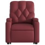 Sillón reclinable elevable cuero artificial rojo tinto de , Sillones - Ref: Foro24-3204776, Precio: 273,34 €, Descuento: %
