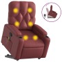 Sillón reclinable de masaje de pie cuero artificial rojo tinto de , Sillones - Ref: Foro24-3204783, Precio: 285,25 €, Descuen...