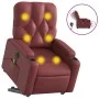 Sillón de masaje elevable eléctrico cuero artificial rojo tinto de , Sillones - Ref: Foro24-3204797, Precio: 320,49 €, Descue...