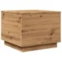 Artisan oak coffee table with LED lights 50x50x40 cm by , Coffee table - Ref: Foro24-857721, Price: 69,79 €, Discount: %