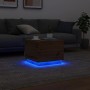 Mesa de centro con luces LED roble artisan 50x50x40 cm de , Mesas de centro - Ref: Foro24-857721, Precio: 70,71 €, Descuento: %