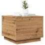 Artisan oak coffee table with LED lights 50x50x40 cm by , Coffee table - Ref: Foro24-857721, Price: 69,79 €, Discount: %