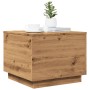Mesa de centro con luces LED roble artisan 50x50x40 cm de , Mesas de centro - Ref: Foro24-857721, Precio: 70,71 €, Descuento: %