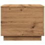 Mesa de centro con luces LED roble artisan 50x50x40 cm de , Mesas de centro - Ref: Foro24-857721, Precio: 70,71 €, Descuento: %