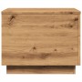 Mesa de centro con luces LED roble artisan 50x50x40 cm de , Mesas de centro - Ref: Foro24-857721, Precio: 70,71 €, Descuento: %