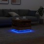 Mesa de centro con luces LED madera envejecida 50x50x40 cm de , Mesas de centro - Ref: Foro24-857720, Precio: 58,62 €, Descue...