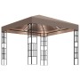 Carpa cenador de jardín con tira de luces LED 3x3 m taupé de , Carpas y cenadores - Ref: Foro24-3070324, Precio: 255,55 €, De...