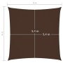 Toldo de vela cuadrado tela Oxford marrón 6x6 m de vidaXL, Sombrillas - Ref: Foro24-135802, Precio: 106,23 €, Descuento: %