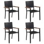 Juego de comedor para jardín 5 piezas negro de , Conjuntos de jardín - Ref: Foro24-3067715, Precio: 343,65 €, Descuento: %