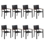 Juego de comedor para jardín de 9 piezas negro de , Conjuntos de jardín - Ref: Foro24-3067902, Precio: 711,88 €, Descuento: %